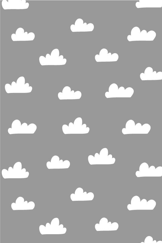 Szary dywan winylowy chmurne niebo - TenStickers