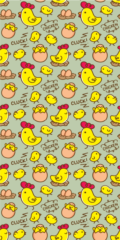 Żółty dywan winylowy z uroczymi wzorami jajek - TenStickers