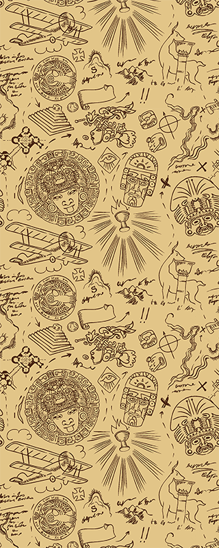 Żółty dywan winylowy indiana jones - TenStickers