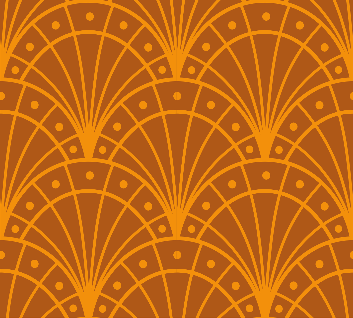 Pomarańczowy dywan winylowy w eleganckim stylu art deco - TenStickers