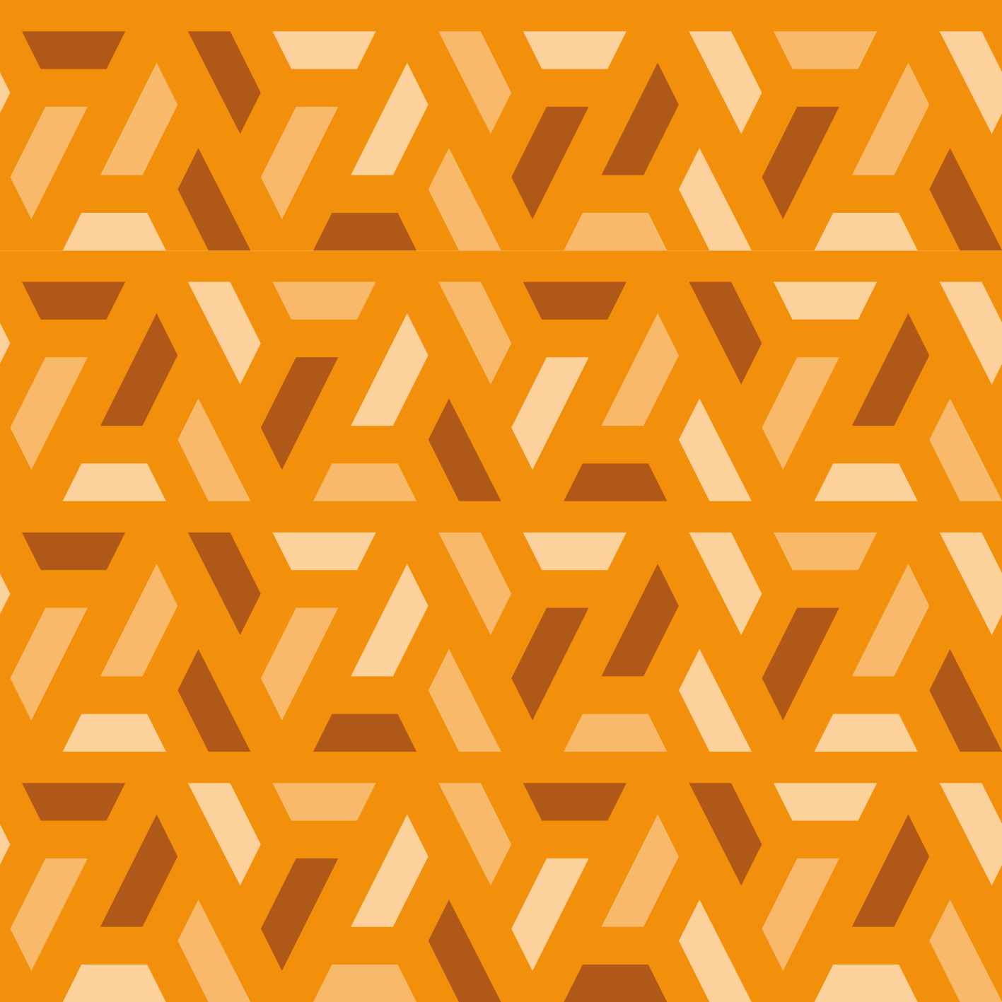 Pomarańczowy dywan winylowy w geometrycznych odcieniach - TenStickers