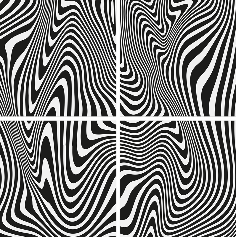 Czarny dywan winylowy efekt 3d zebra - TenStickers