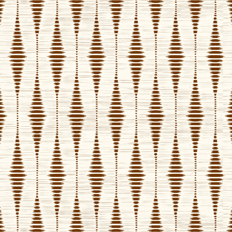 Dywan winylowy na balkon brązowy ikat rabaul - TenStickers
