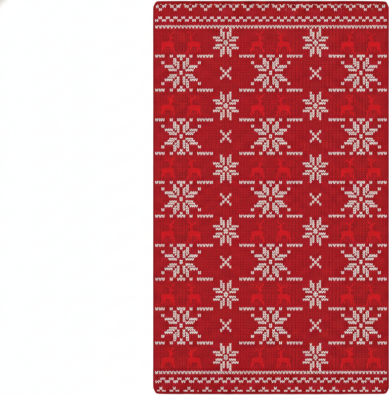 Czerwony dywan winylowy w świąteczny wzór - TenStickers
