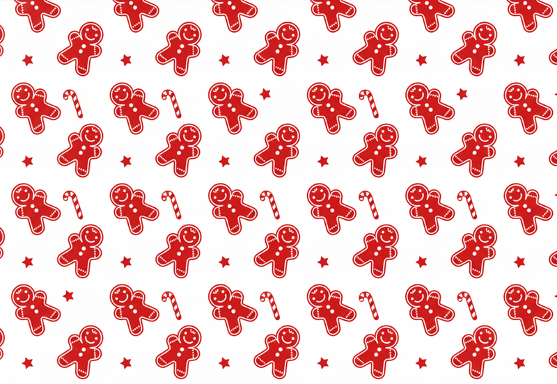 Czerwony dywan winylowy ciasteczka świąteczne - TenStickers