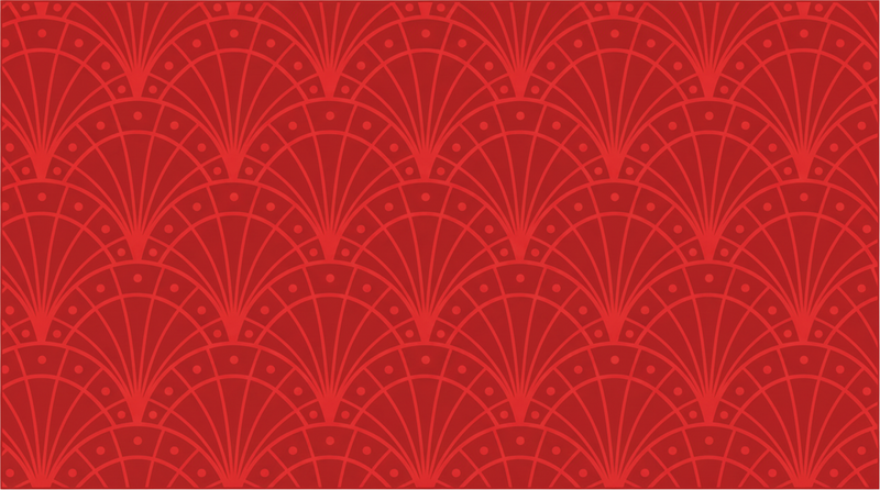 Czerwony dywan winylowy w eleganckim stylu art deco - TenStickers
