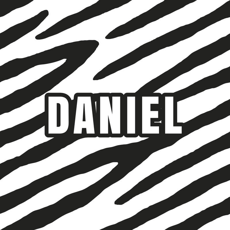 Spersonalizowany dywan winylowy zebra z imieniem - TenStickers