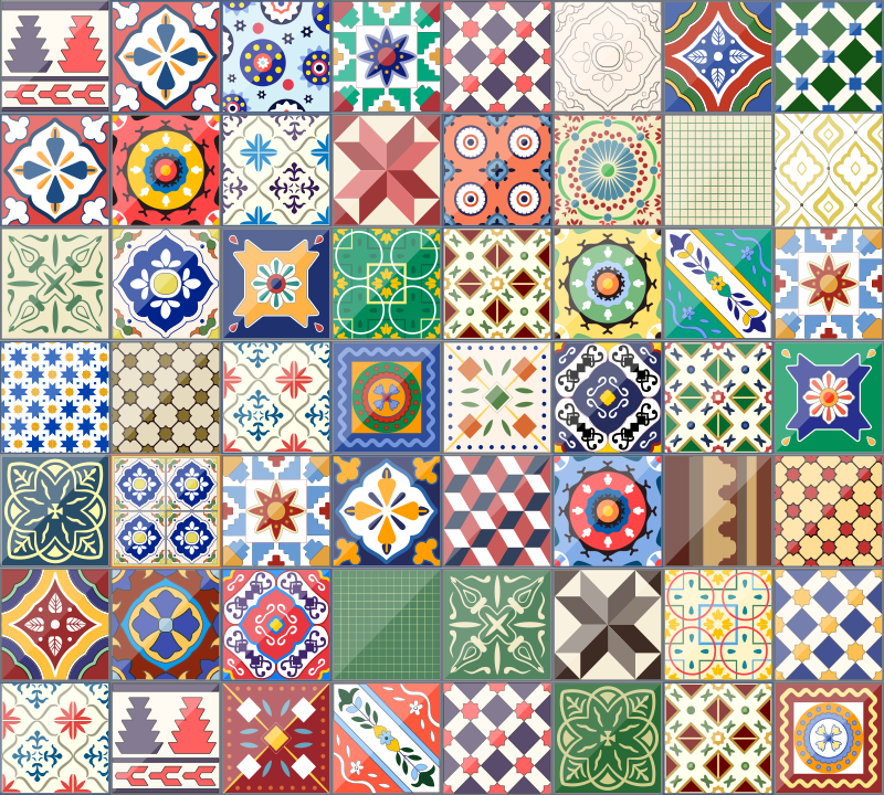 Dywan winylowy oryginalny kwadratowy wzór - TenStickers