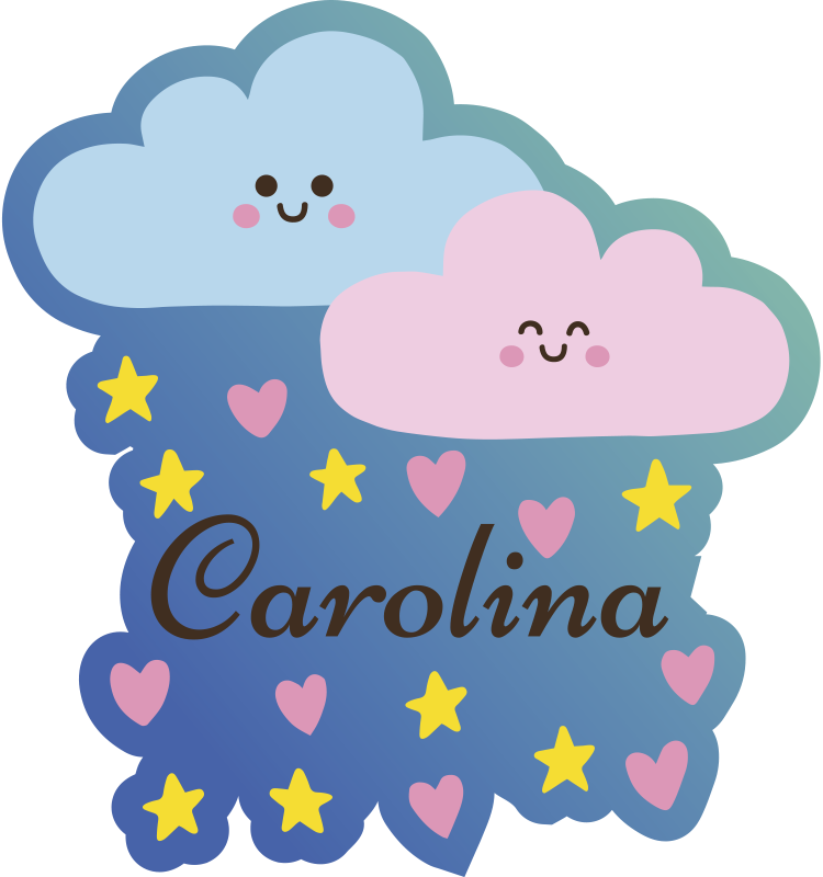 Dywan winylowy dla dzieci customizable Cloud-Themed Design - TenStickers