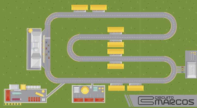 Dywan winylowy spersonalizowany trasa wyścigi - TenStickers