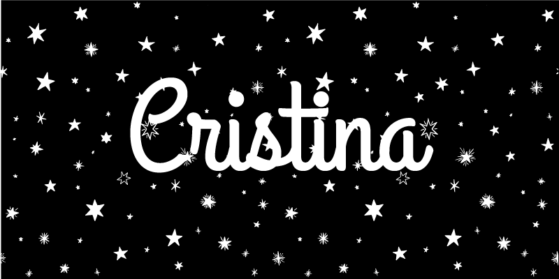 Dywan winylowy z imieniem niestandardowe gwiaździste - TenStickers