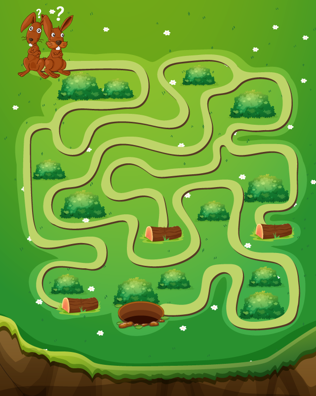 Dywanik winylowy labirynt dla dzieci - TenStickers