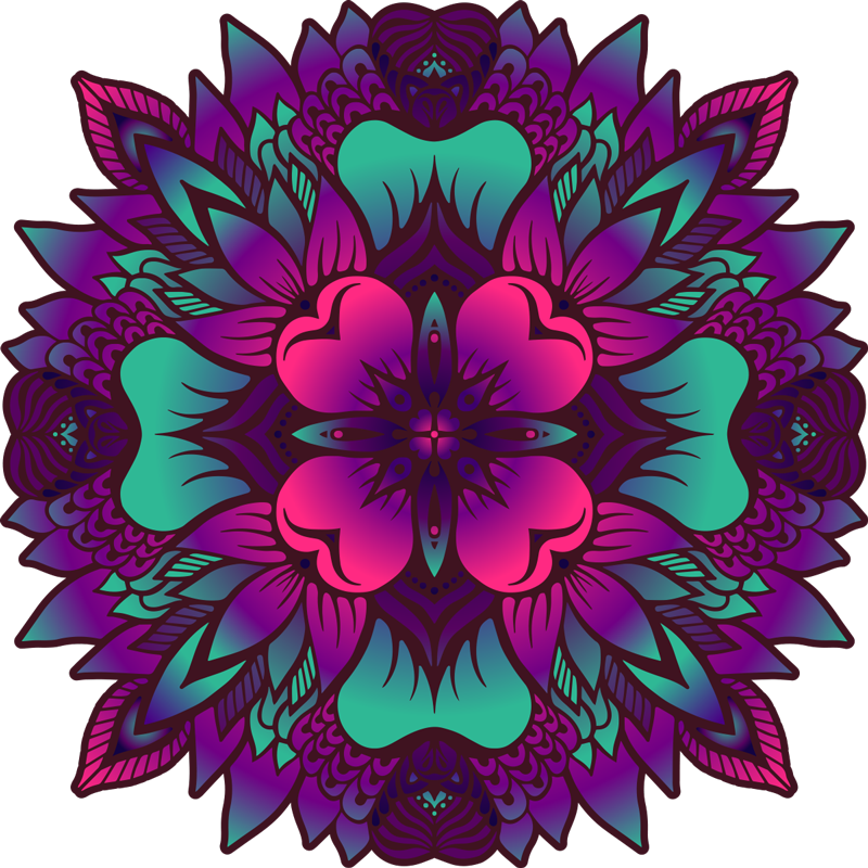 Dywan winylowy fioletowa mandala - TenStickers