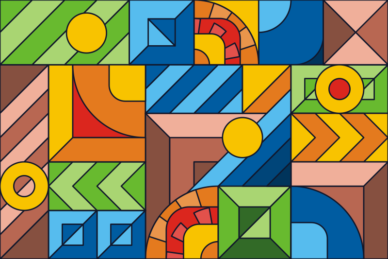 Niesamowity dywan winylowy kolorowa mozaika - TenStickers