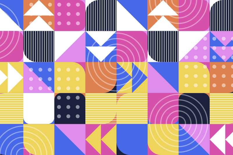 Dywan winylowy wzór geometryczny zabawa wzorami - TenStickers