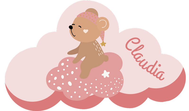 Spersonalizowany różowy dywan winylowy dla dzieci - TenStickers