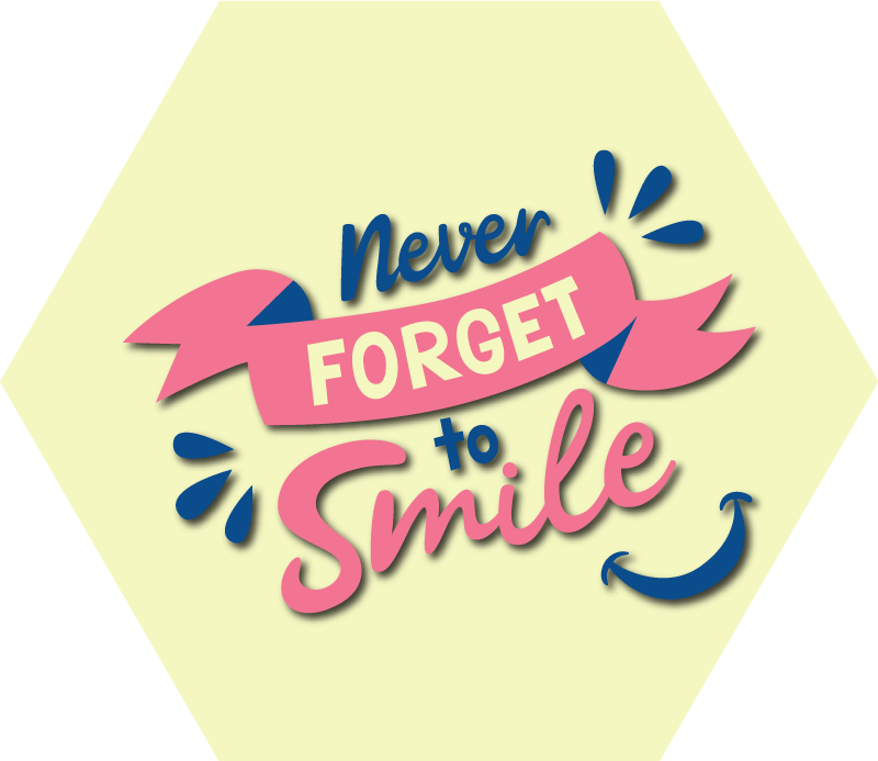 Dywan winylowy z tekstem never forget to smile - TenStickers