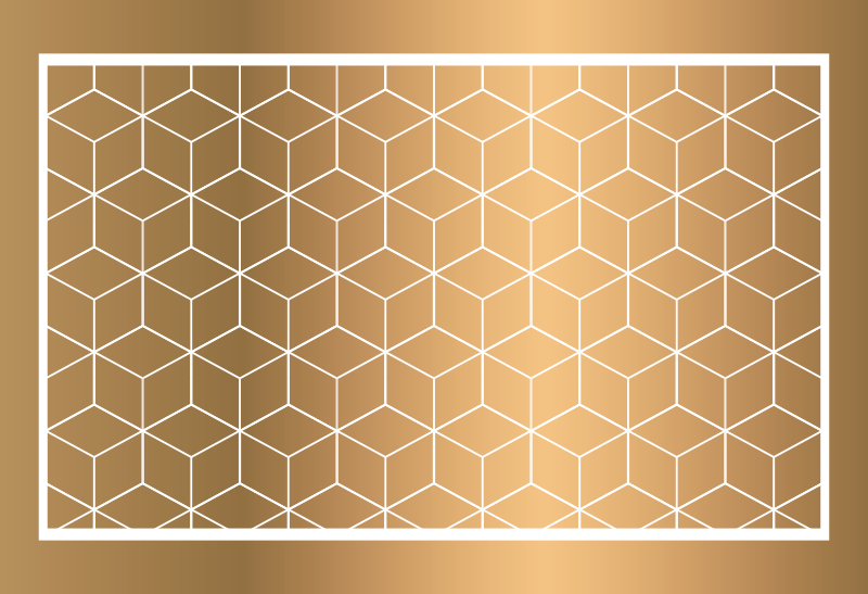 Fantastyczny geometryczny dywanik z sześcianami - TenStickers