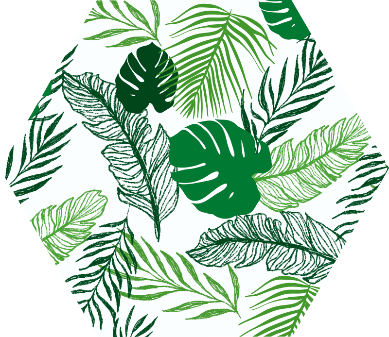 Nowoczesny dywan winylowy o delikatnych liściach - TenStickers