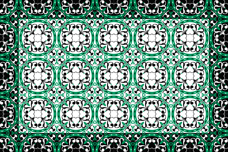 Piękny dywan do salonu mozaika - TenStickers