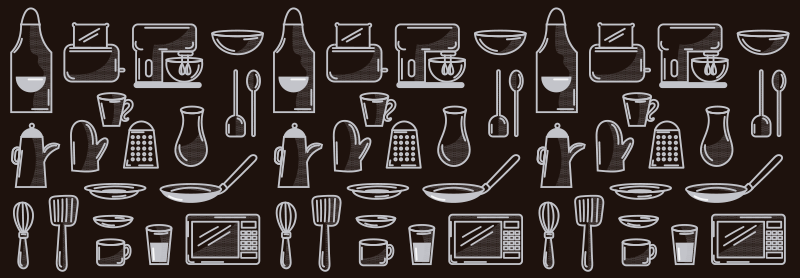 Mata winylowa do kuchni z przyborami - TenStickers