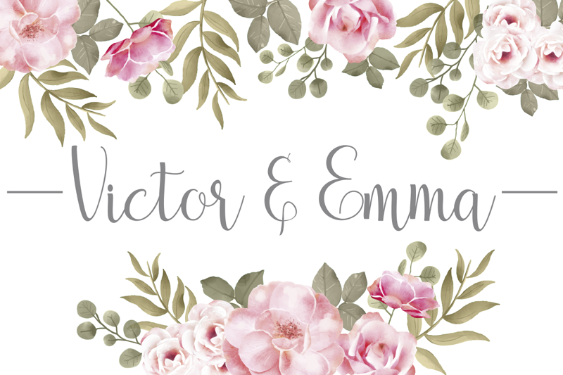 Dywanik winylowy personalizowany w kwiaty - TenStickers