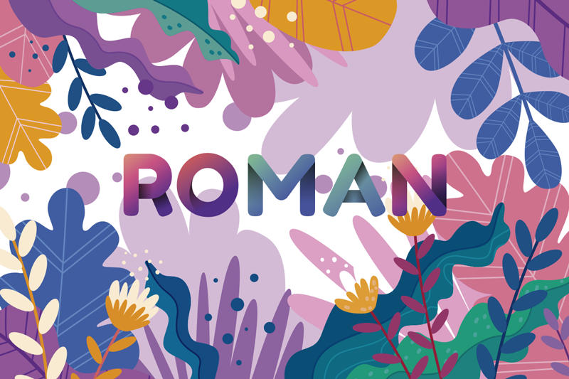 Dywan winylowy z imieniem spersonalizowany botaniczny - TenStickers