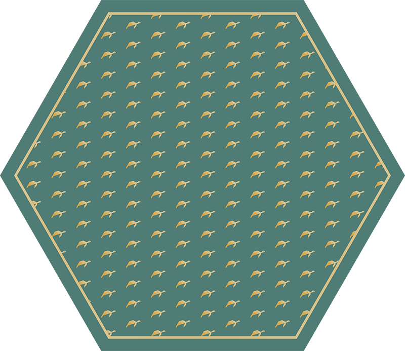 Dywan winylowy geometryczny żółw - TenStickers