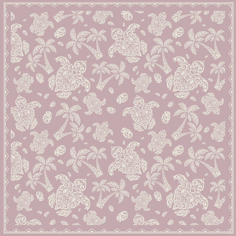 Dywan winylowy hawajski wzór żółwie - TenStickers