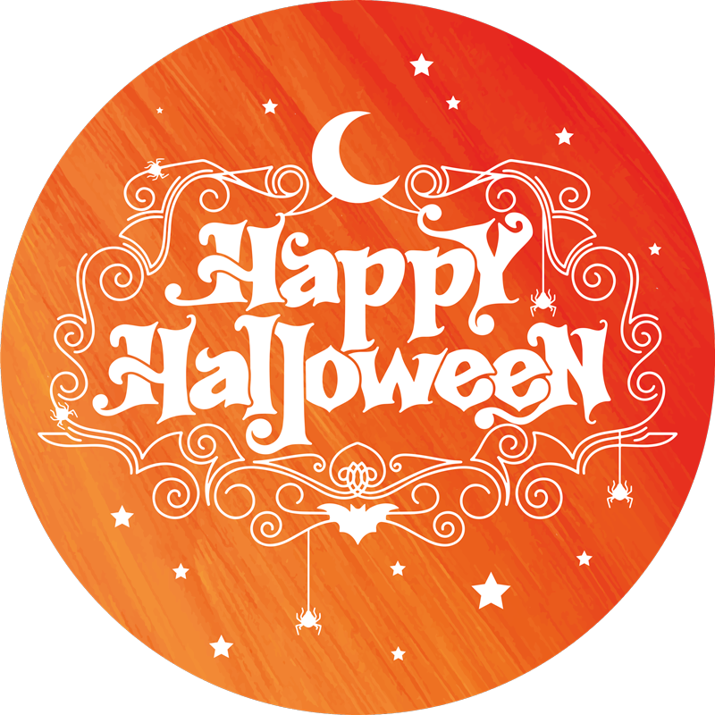 Okrągły dywan winylowy happy halloween - TenStickers