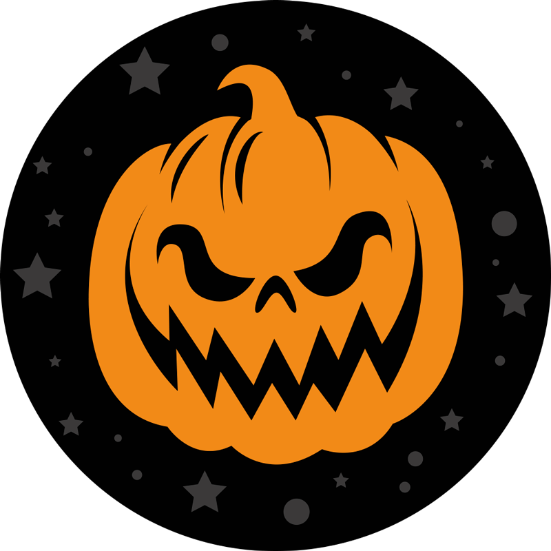 Dywan winylowy na halloween straszna dynia - TenStickers