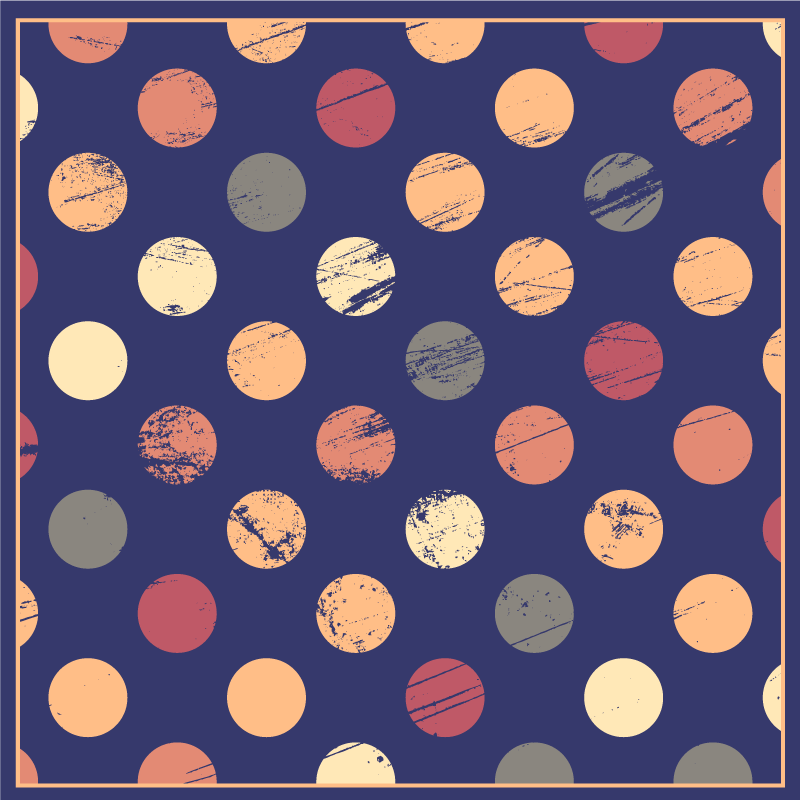 Dywan winylowy wzór geometryczny wzór kropkowy abstrakcyjny - TenStickers