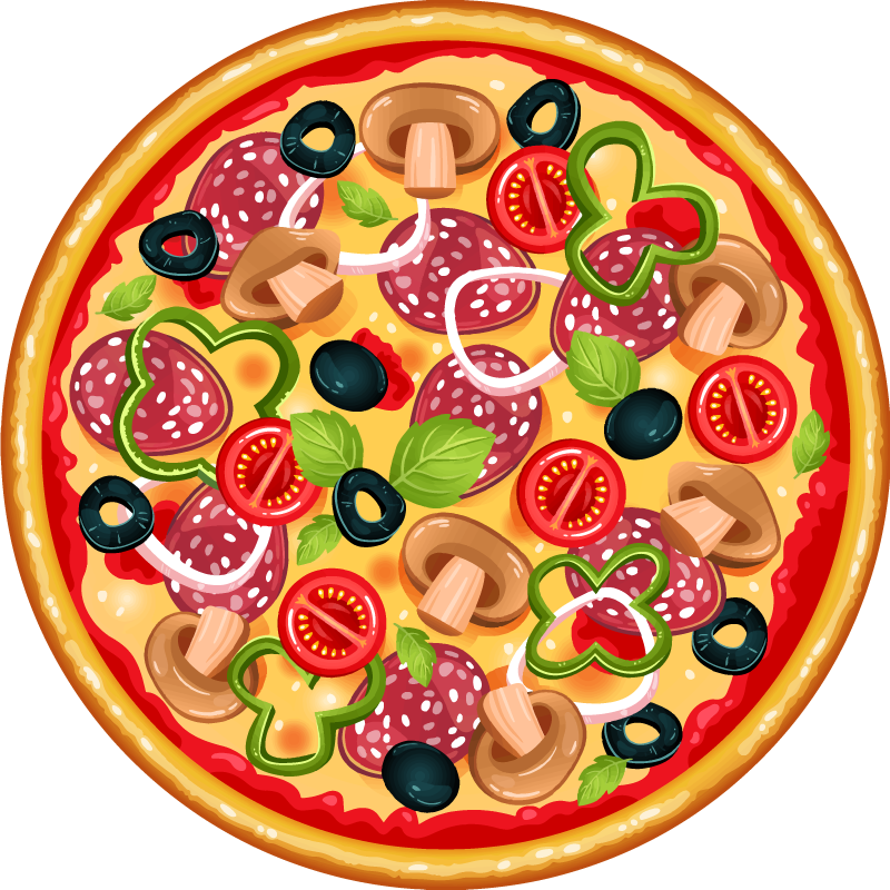 Dywan winylowy okrągła włoska pizza  - TenStickers