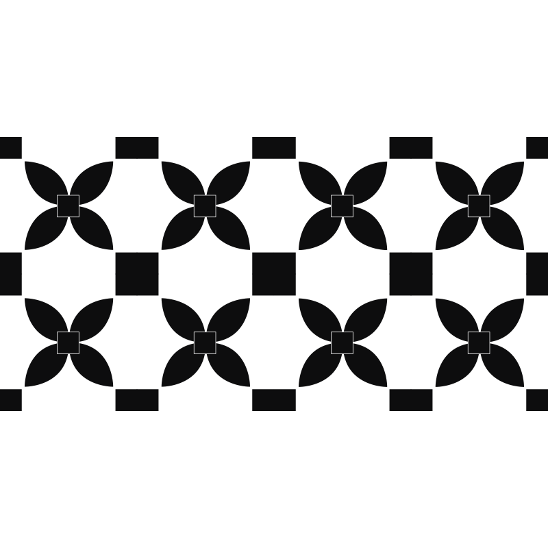 Dywan winylowy do kuchni z czarnym nadrukiem płytek - TenStickers