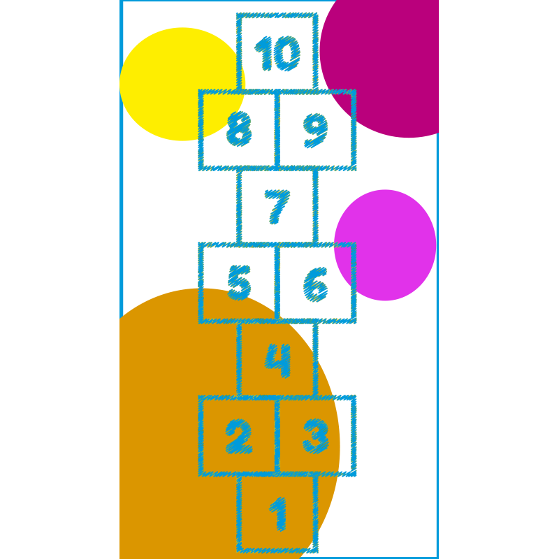 Dywan winylowy z grą grafika w klasy - TenStickers