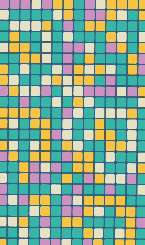 Dywan winylowy w kolorowe kwadraty - TenStickers