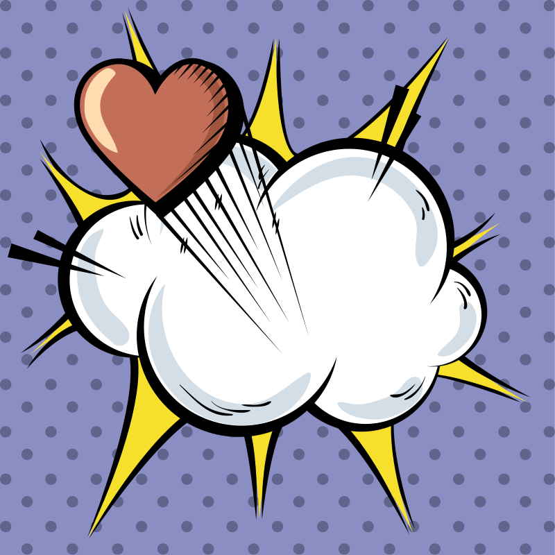 Dywan vintage komiks pop art - TenStickers