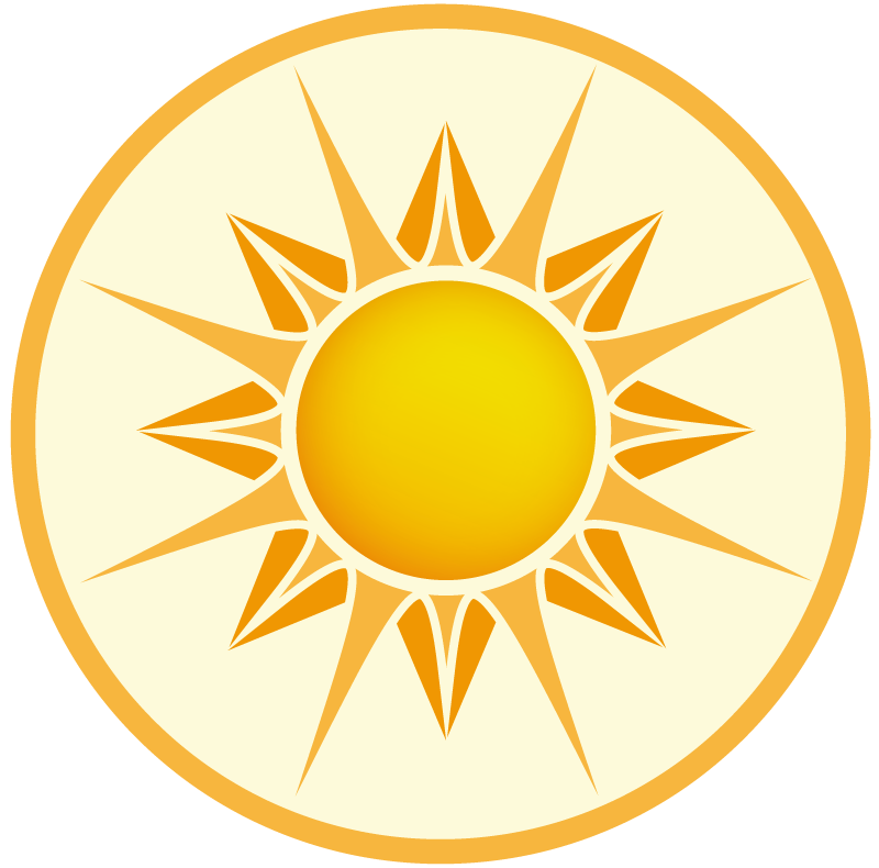 Dziecięcy dywan winylowy słoneczny okrąg emblematu - TenStickers