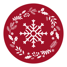 Płatki śniegu i holly christmas dywan winylowy - TenStickers