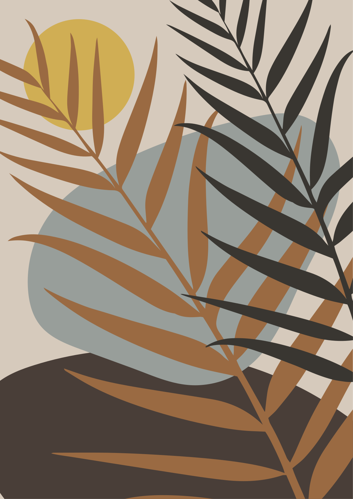 Dywan do salonu w tropikalny wzór - TenStickers