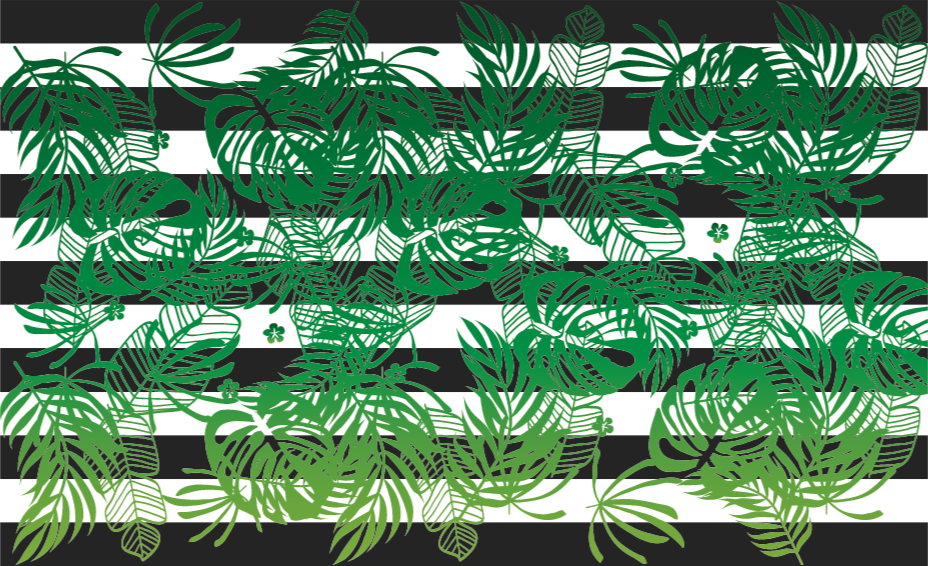 Dywan winylowy monstera plant nature w paski - TenStickers