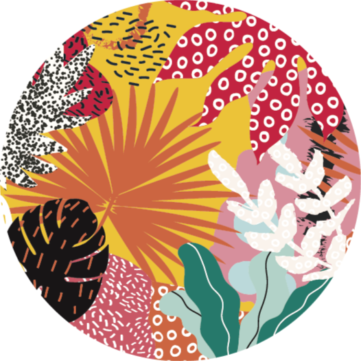 Dywan winylowy wielokolorowy z motywem monstera - TenStickers