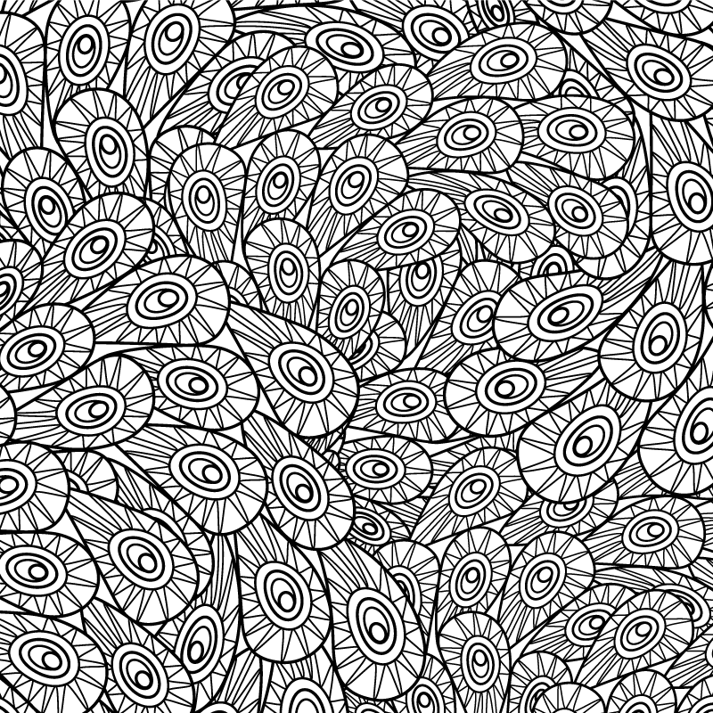 Dywan kwiatowy z pawim ornamentem - TenStickers