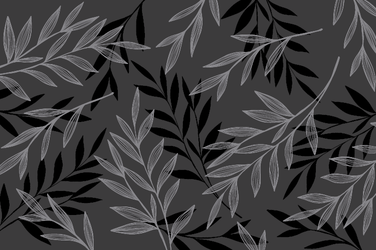 Dywan winylowy w kwiaty i rośliny liściasta sylwetka - TenStickers