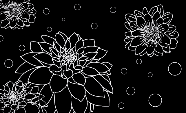 Dywan winylowy w kwiaty i rośliny kontrast kwiatowy - TenStickers