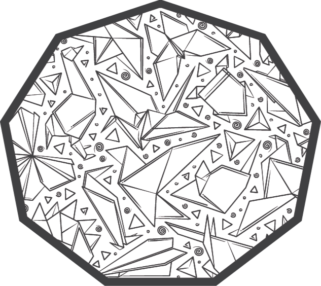 Dywan winylowy wzór geometryczny ośmiokątny - TenStickers