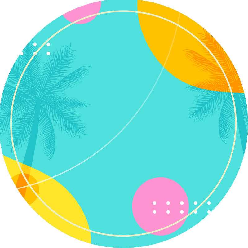 Dywan winylowy w kwiaty i rośliny wystrój tropikalnych palm - TenStickers