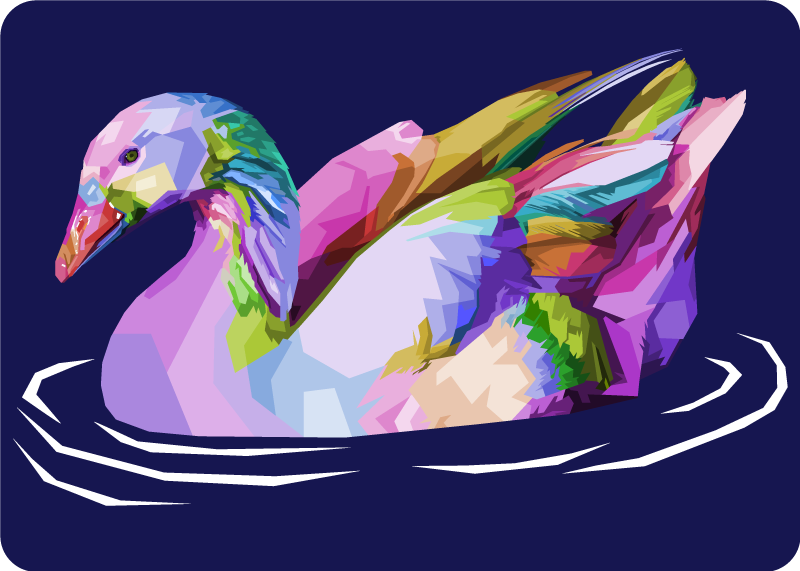 Dywan winylowy zwierzęta abstrakcyjna sztuka kaczki - TenStickers