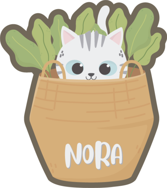 Dywan winylowy z imieniem spersonalizowany kot - TenStickers