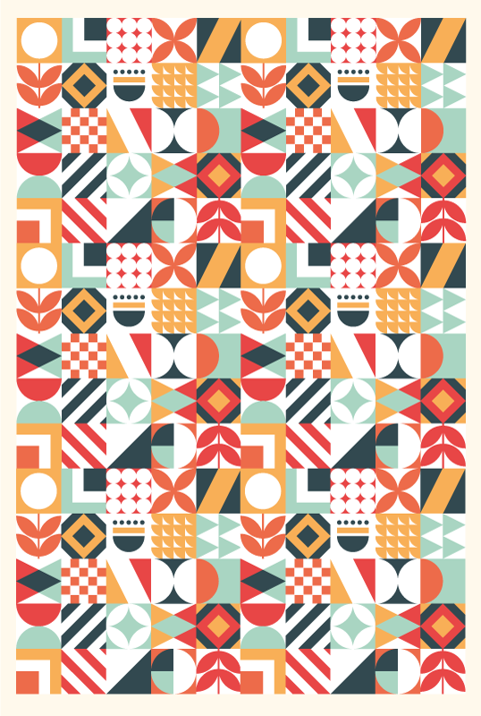 Różne wzory mozaiki podłogowej - TenStickers